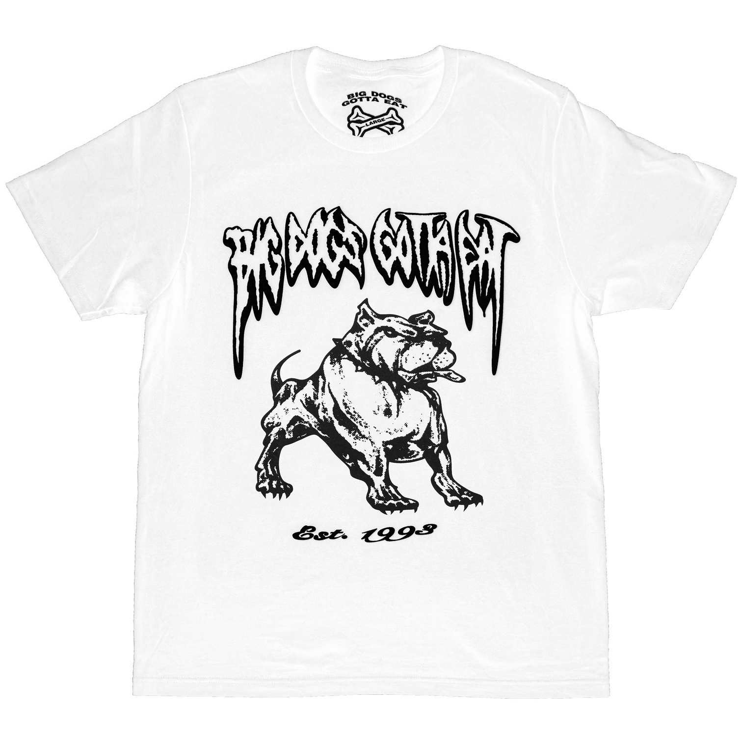 BDGE Spike T-Shirt (White) – Big Dogs Gotta Eat Store
